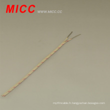 Corde d&#39;extension de thermocouple isolée par fibre de verre de MICC 24AWG